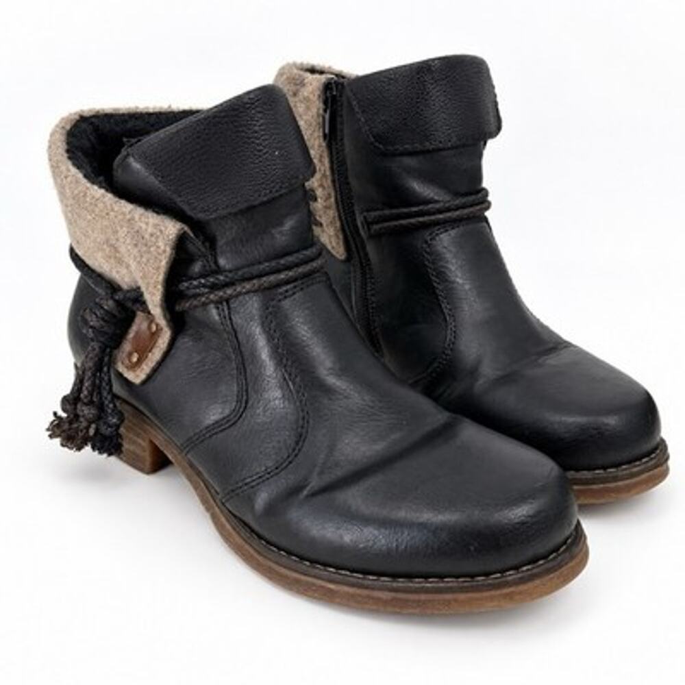 Rieker Women Fee Water Resistant Boots Size EU 38 US 7/7.5 Black